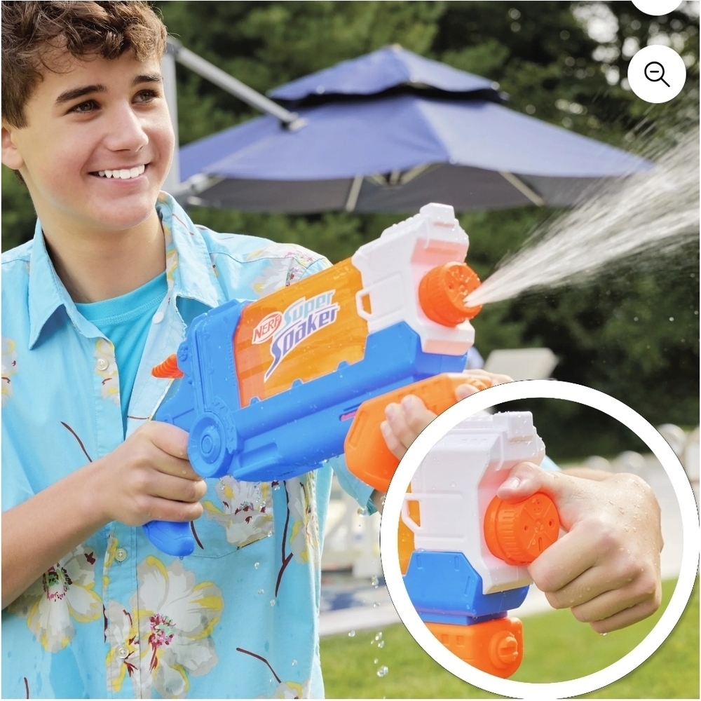 NERF Super Soaker Flip Fill Water Blaster - Blue and Orange - Picture 3 of 12